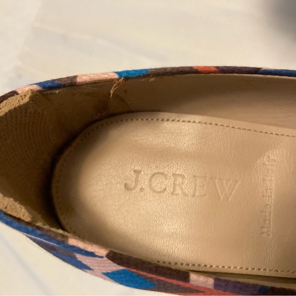 New J. Crew Multicolored  Pump with 3-3/4” heels., size 7.5.  Never worn. - Picture 5 of 14